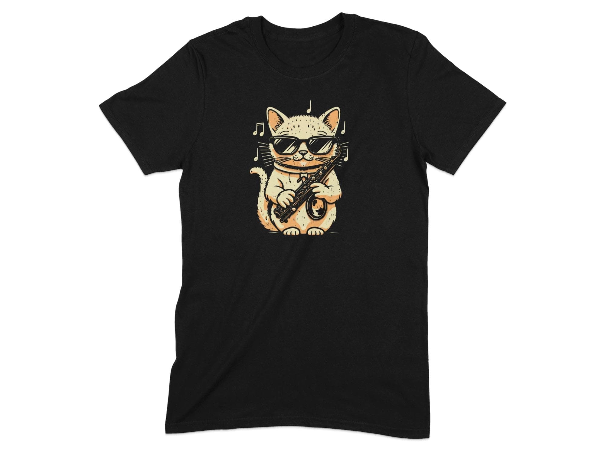 GenericCool Cat T-Shirt | Music Lover Cat with Headphones Tee | Funny Feline DJ Shirt for Men and Women