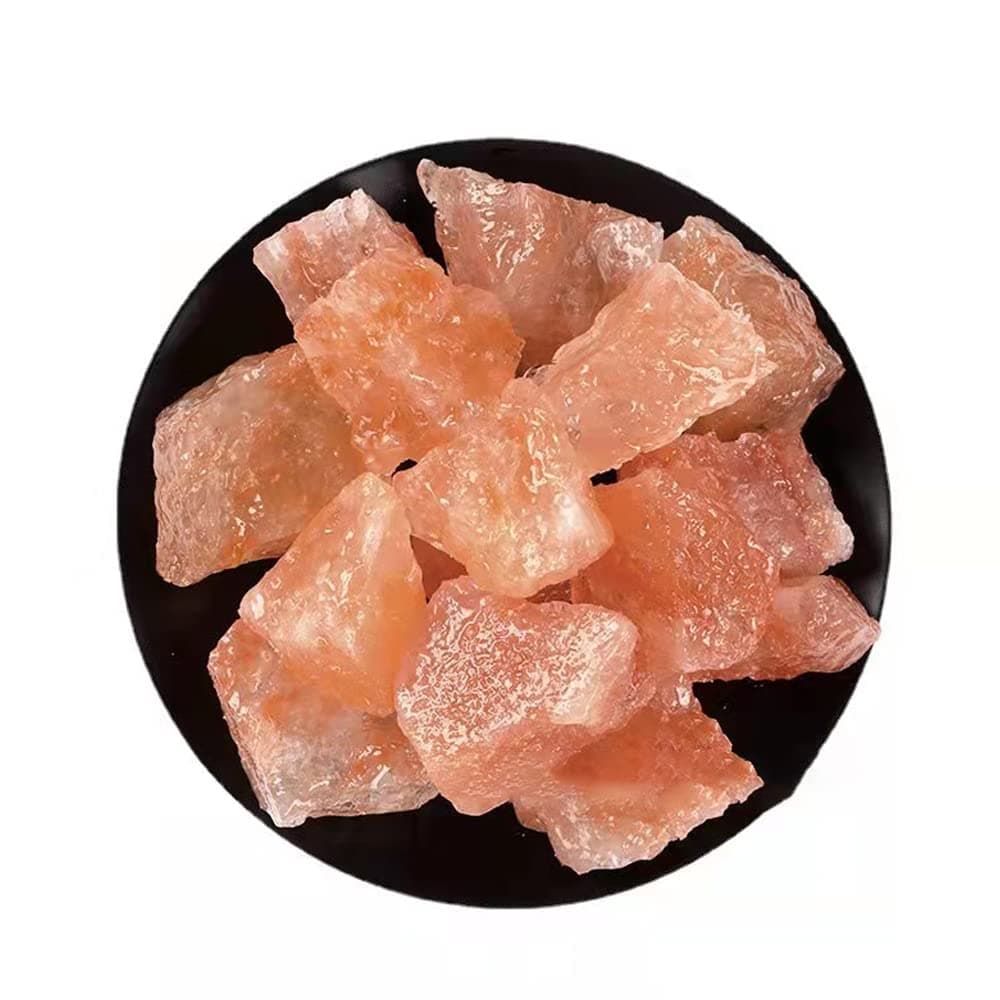 Himalayan Pink Crystal Salt Stones, 1.18 to 1.97 Inches, 0.22 Pounds for Salt Lamp, Bowl, and Decorations M33, Orange
