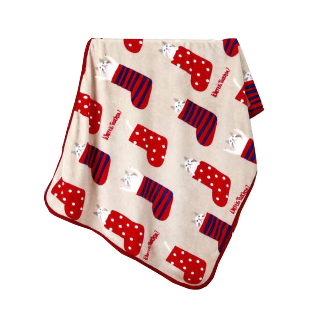 Tokkids Luxury Soft Fleece Baby Blanket in Cute Cat Design 75x100cm for Babies from Newborn (Beige)