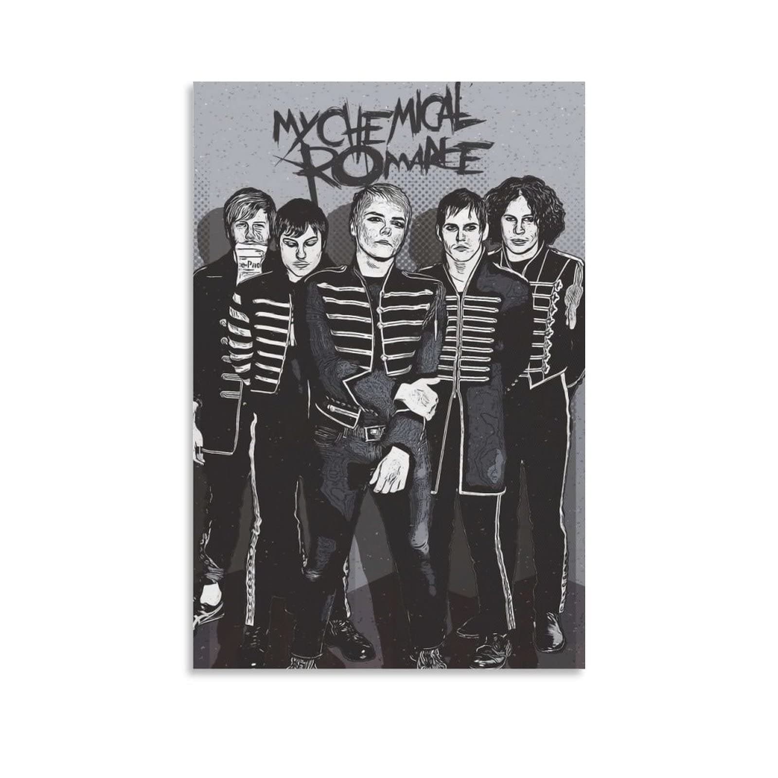 Frank Iero Ray Toro Mikey Way Bob Bryar Poster Canvas Wall Art Room Decor Pictures for Bedroom Wall Art Gifts Decor for Men Women Poster And Prints 24x36inch(60x90cm)