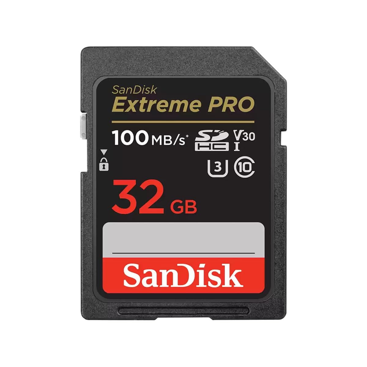 SanDisk 32GB Extreme PRO SDHC card + RescuePRO Deluxe, up to 100MB/s, UHS I, Class 10, U3, V30 SDSDXXO 032G GN4IN, Black