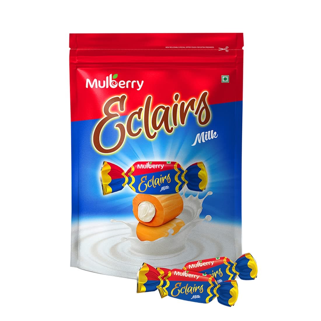 Mulberry Milk Eclair Toffee 500g | Delicious Individually Wrapped Milk Eclairs | Birthday Toffee Pack/Gift Pack | 500 gms