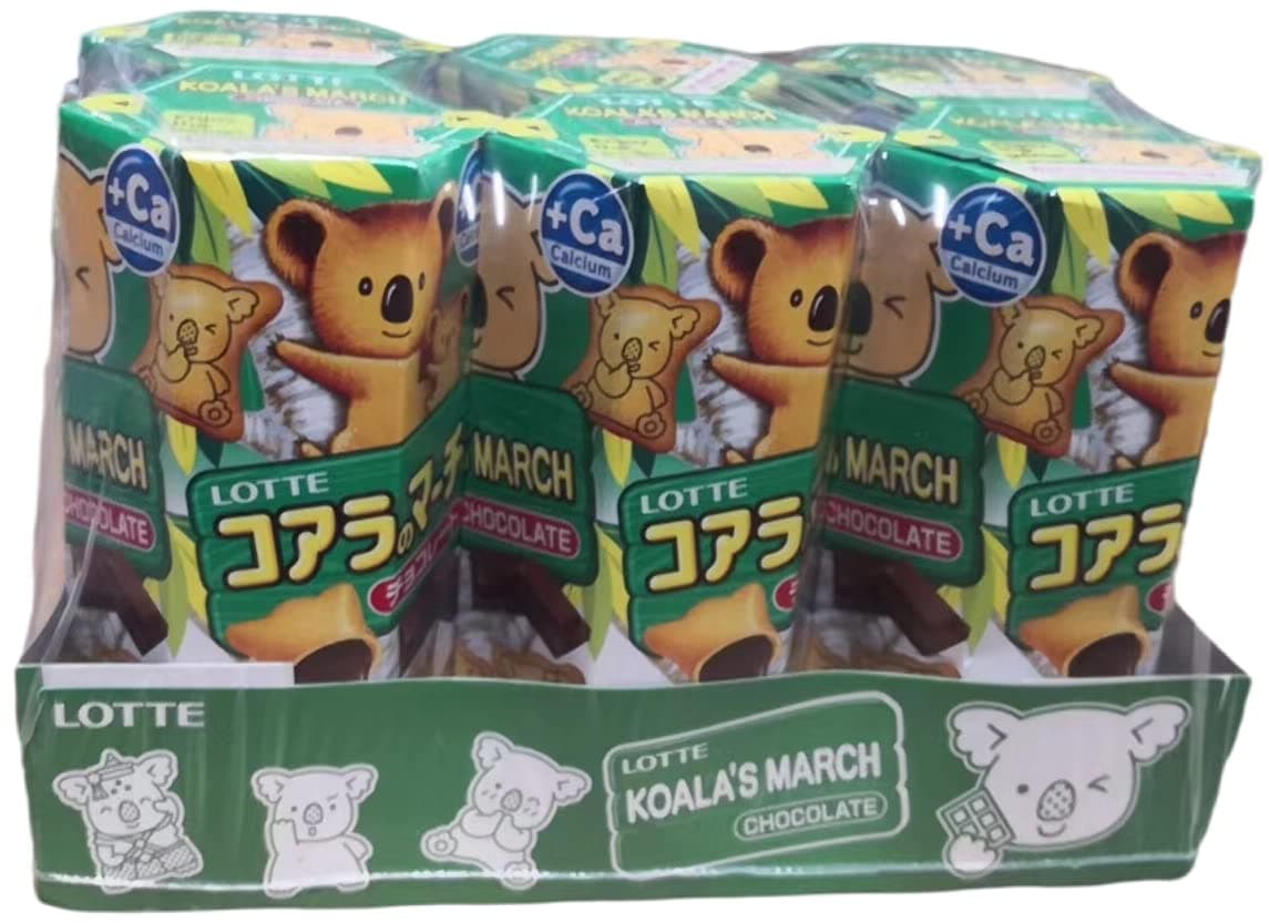 Lotte Koala's March Flavoured Cream Filled Biscuits 37g x 6 Packs (Chocolate)