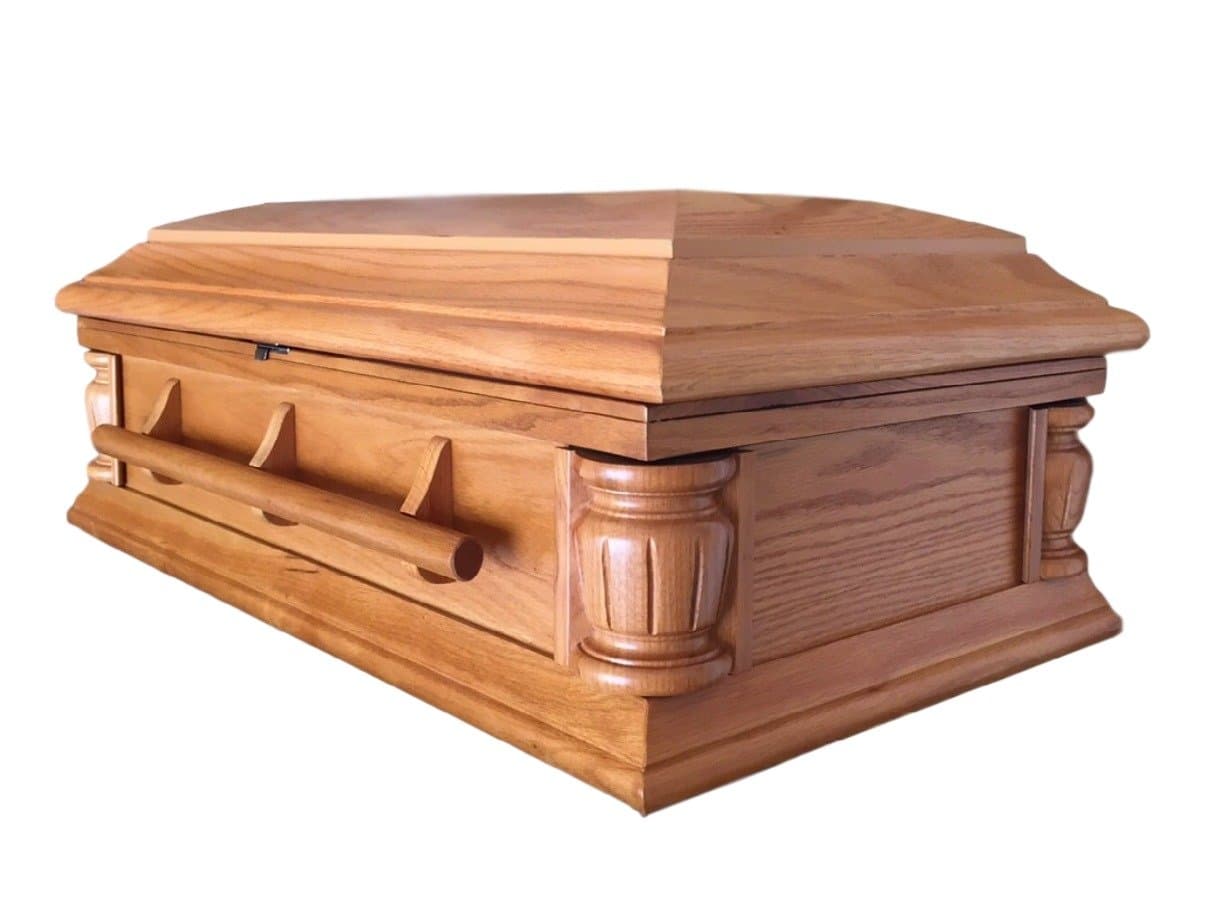 Premium Pet Casket - Deluxe Oak Casket Made for Pets (Small)