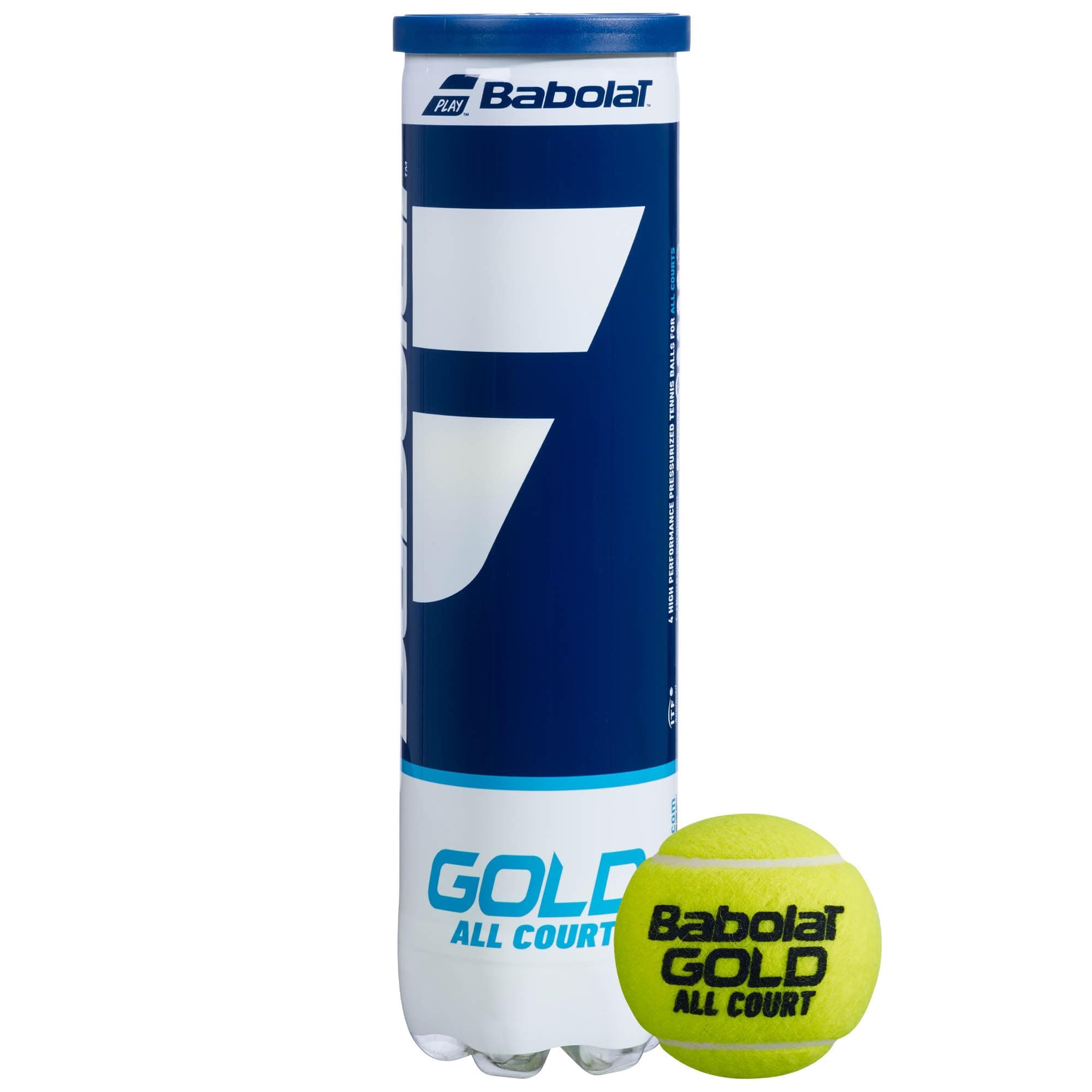 Babolat Gold All Court X4 Balls, Adults, Unisex, Yellow (Black), One Size