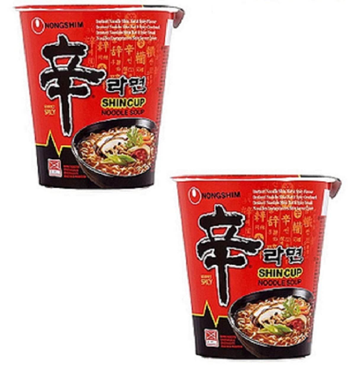 Nongshim Shin Ramyan Korean Cup Noodles 68 grams( Pack of 2 )