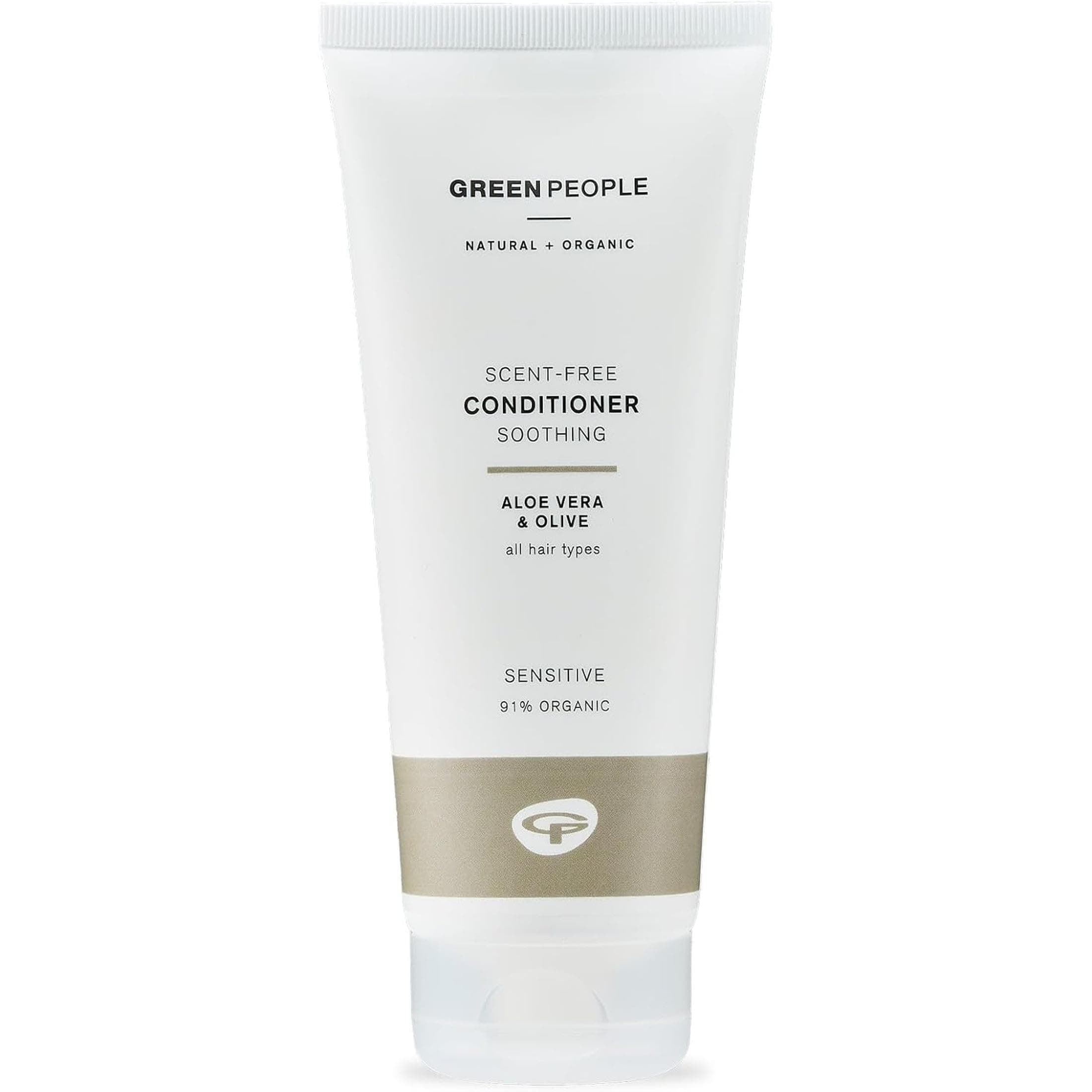 Green People Scent Free Conditioner - for All Hair Types - with Aloe Vera & Olive - Silicone Free, Organic, Vegan, 200ml