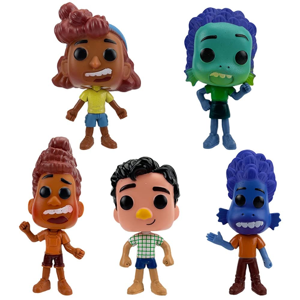 5PCS Sea monster Luca PVC Toy Set Luca Figures Set Cake Topper Party Favor Supplies Cake Decorations Action Toys…