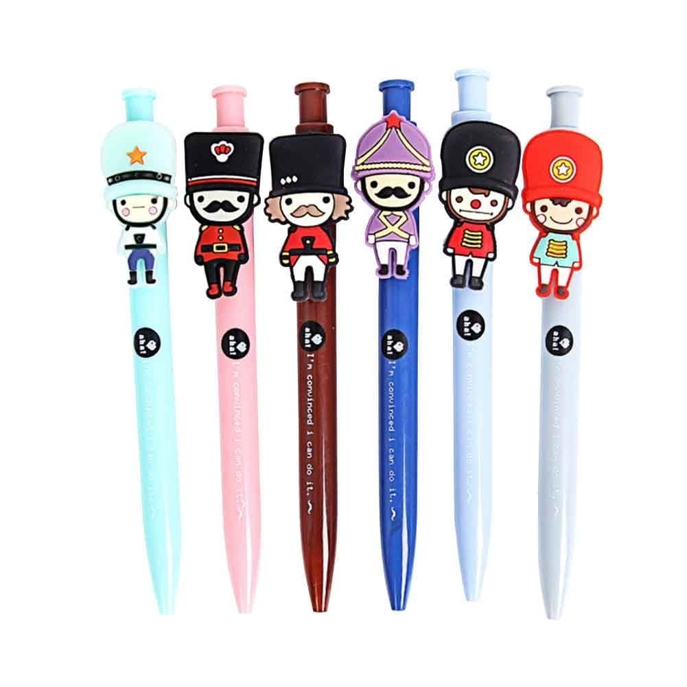 Newaey Funny Cute Cartoon soldier Roller ball Pen funny School Stationery Office Supply (6 PCS)