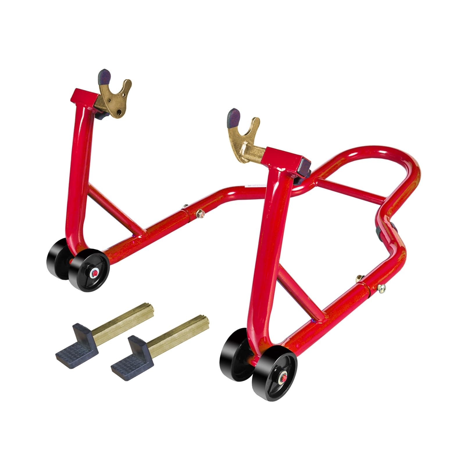 Motorcycle Stand Front and Rear Combo Wheel Lift Stands,500Lbs Capacity,Swingarm Spool Paddock Stands for Sport Bike,Fit for Yamaha Honda Kawasaki