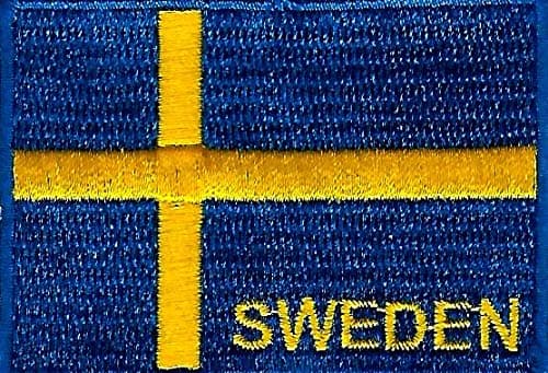 National Flag of Sweden Embroidery Applique Badges Beautiful Flag Collection. Also to use for Outdoor Clothing, Cap, Jackets,Bags and Saree