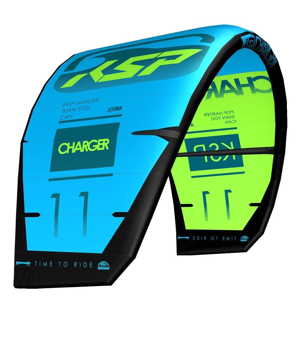 KSP CHARGER 2019 BLUE/GREEN 7m BAR 40 + NEW FAST PUMP + 5TH LINE OPEN-C KITE 5 LINES FREESTYLE WAKESTYLE KITESURF