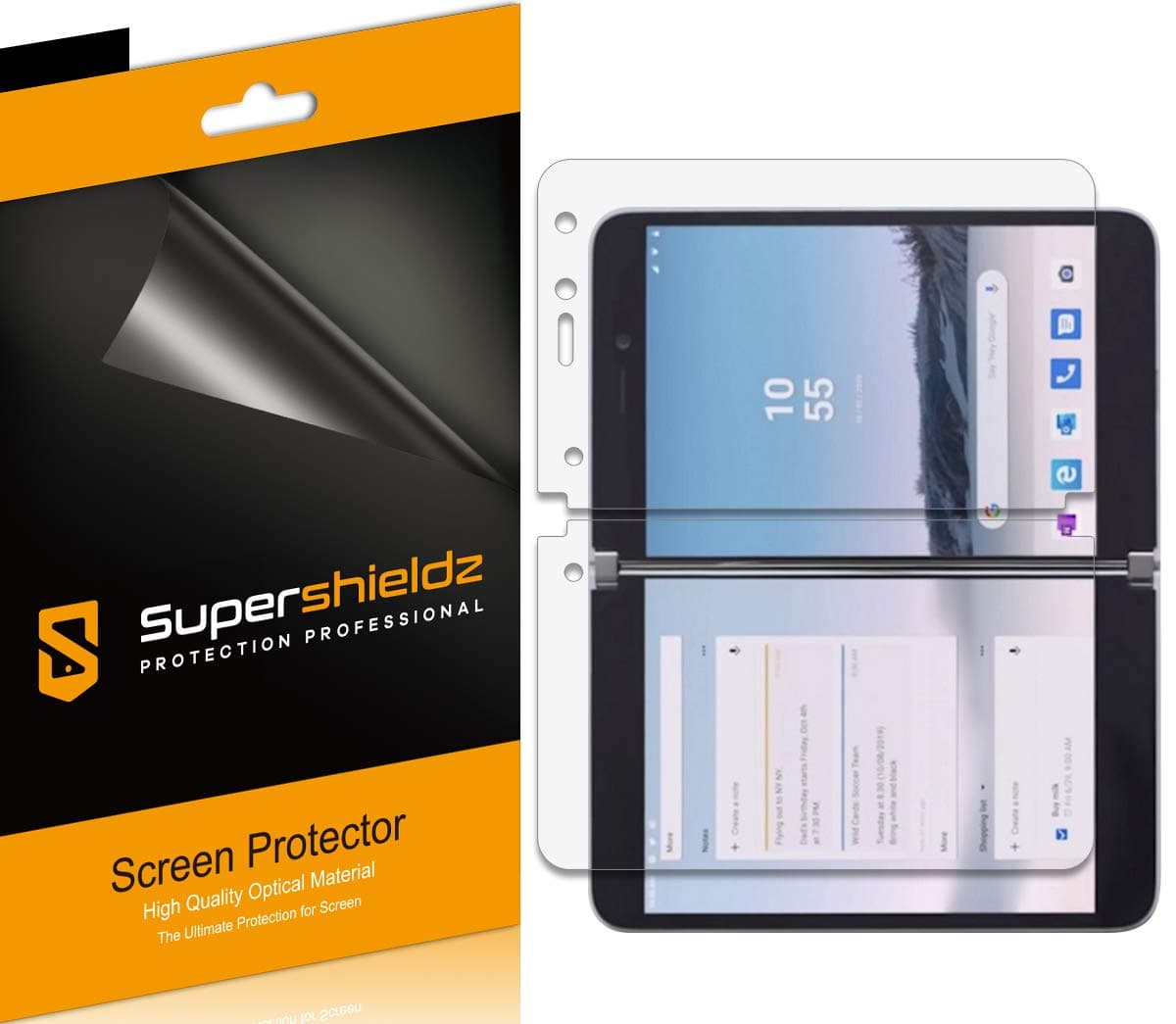 (3 Pack) Designed for Microsoft Surface Duo Screen Protector, (3 Left Screen and 3 Right Screen) High Definition Clear Shield (PET)
