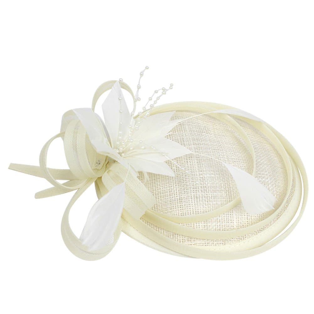 WYTD Womens Retro Fascinators Hat Hair Clip for Wedding Cocktail Party