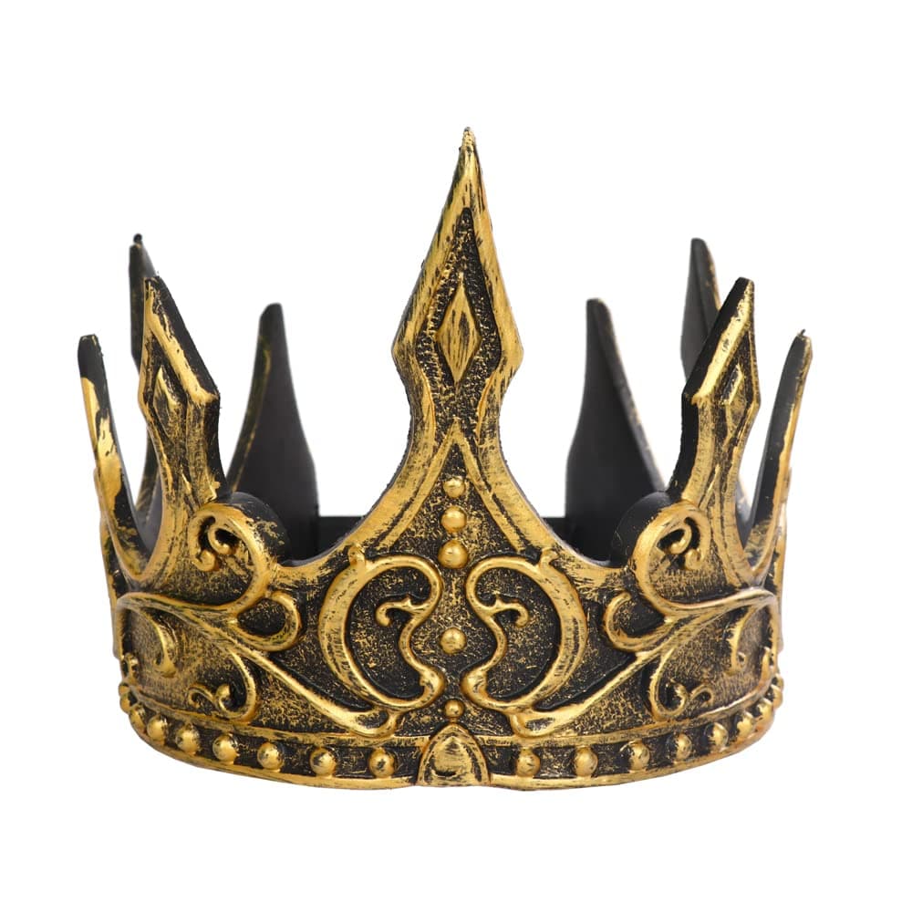 Regal King's Crown,Adjustable Royal Crown Prince Tiara,Medieval King Costume Accessories for Adult