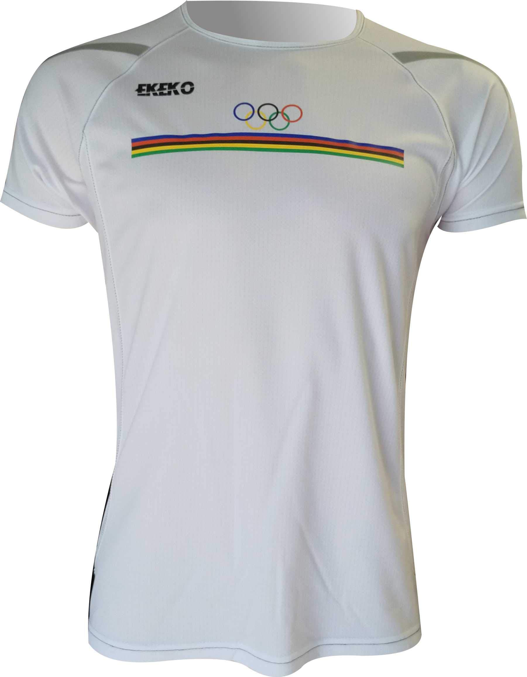 Ekeko Olympic, Men's Short-Sleeved T-Shirt for Running, Athletics and Sports in General, Very Breathable and Lightweight
