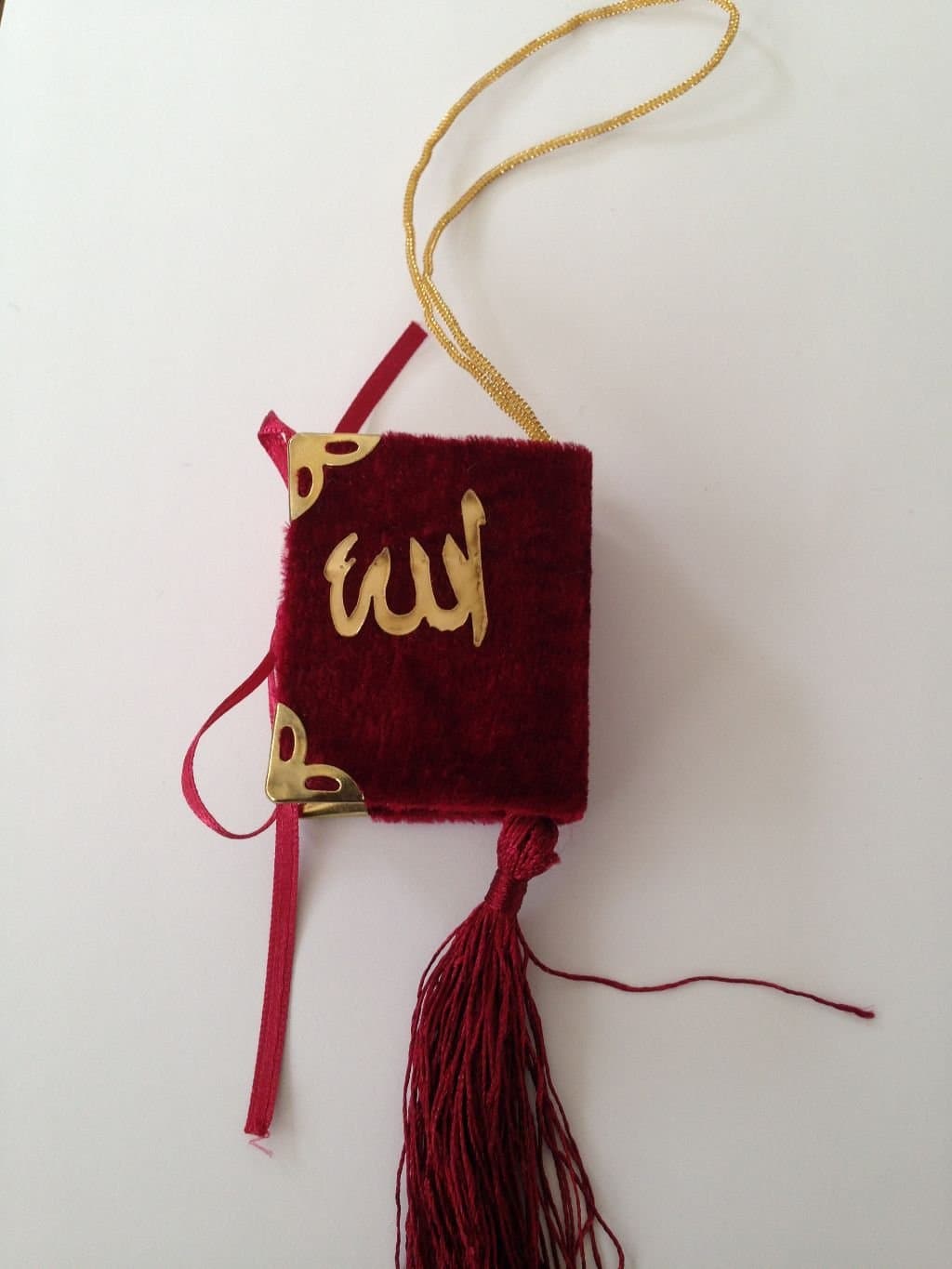 Muslim mini quran gift/ velvet car hanging
