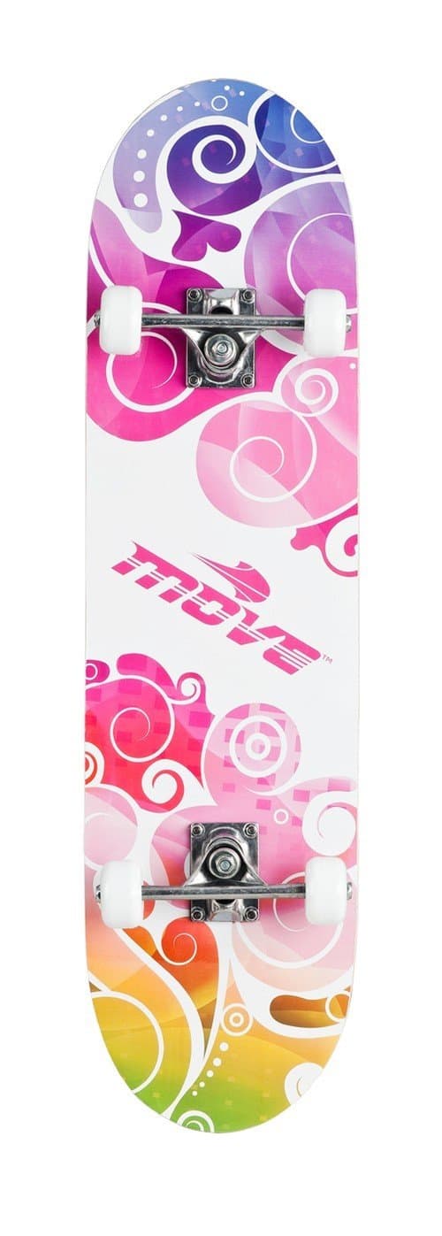 Vision One MO13_G_DES_01 Children's Skateboard Move Outdoor Girls - Pink - M