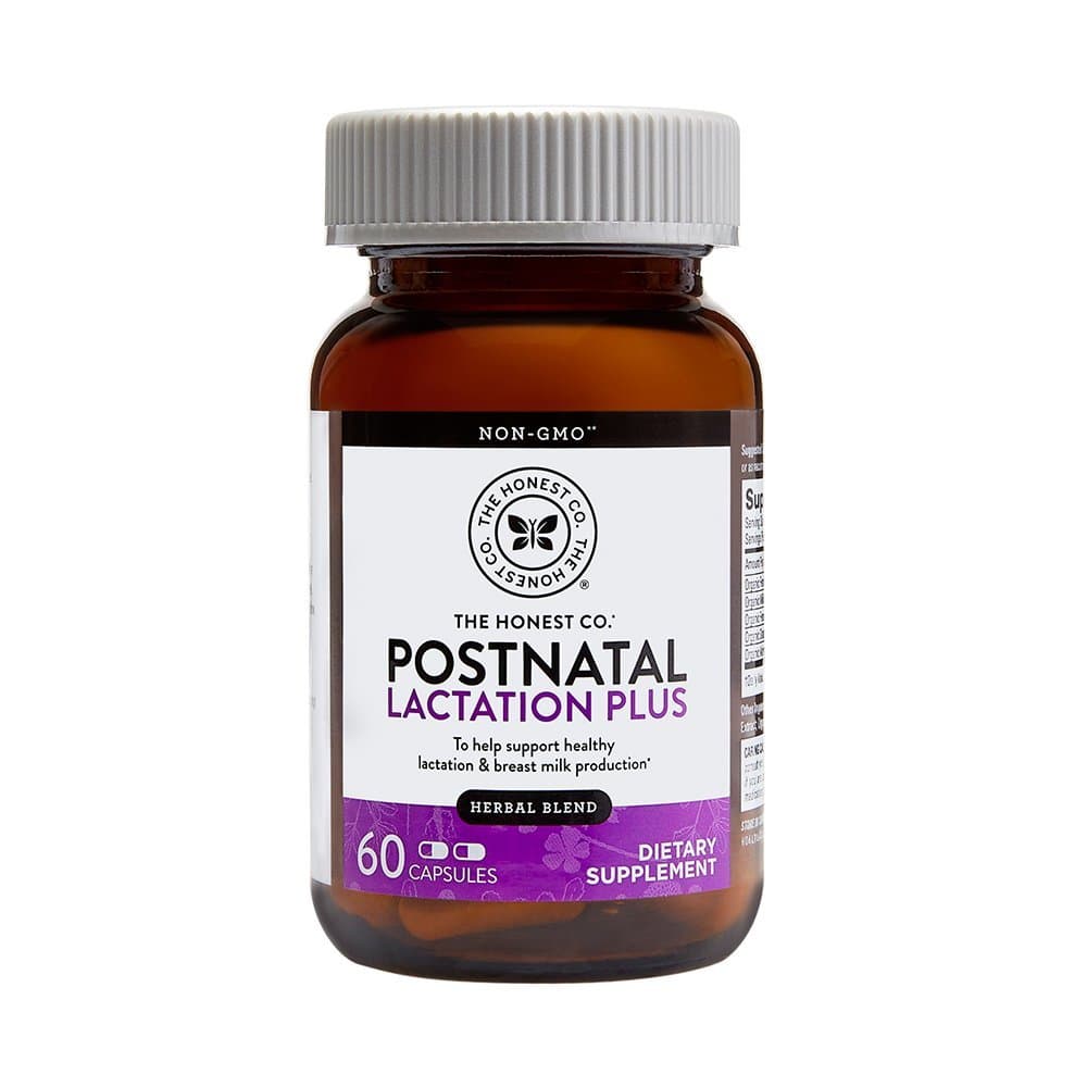 The Honest Company Love The Tatas Postnatal Lactation Plus Supplement | NSF-Certified, Non-GMO | 60 Count Capsules