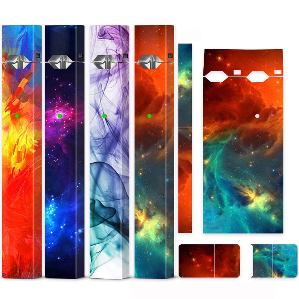 4PCS Skin for J/uu-l and Charger Sticker Wrap, Shock-Proof & Scratch-Proof Sleeve Shield Cover Case Cap Decal for Office Relax, Travel and Daily Life (Starry Sky)