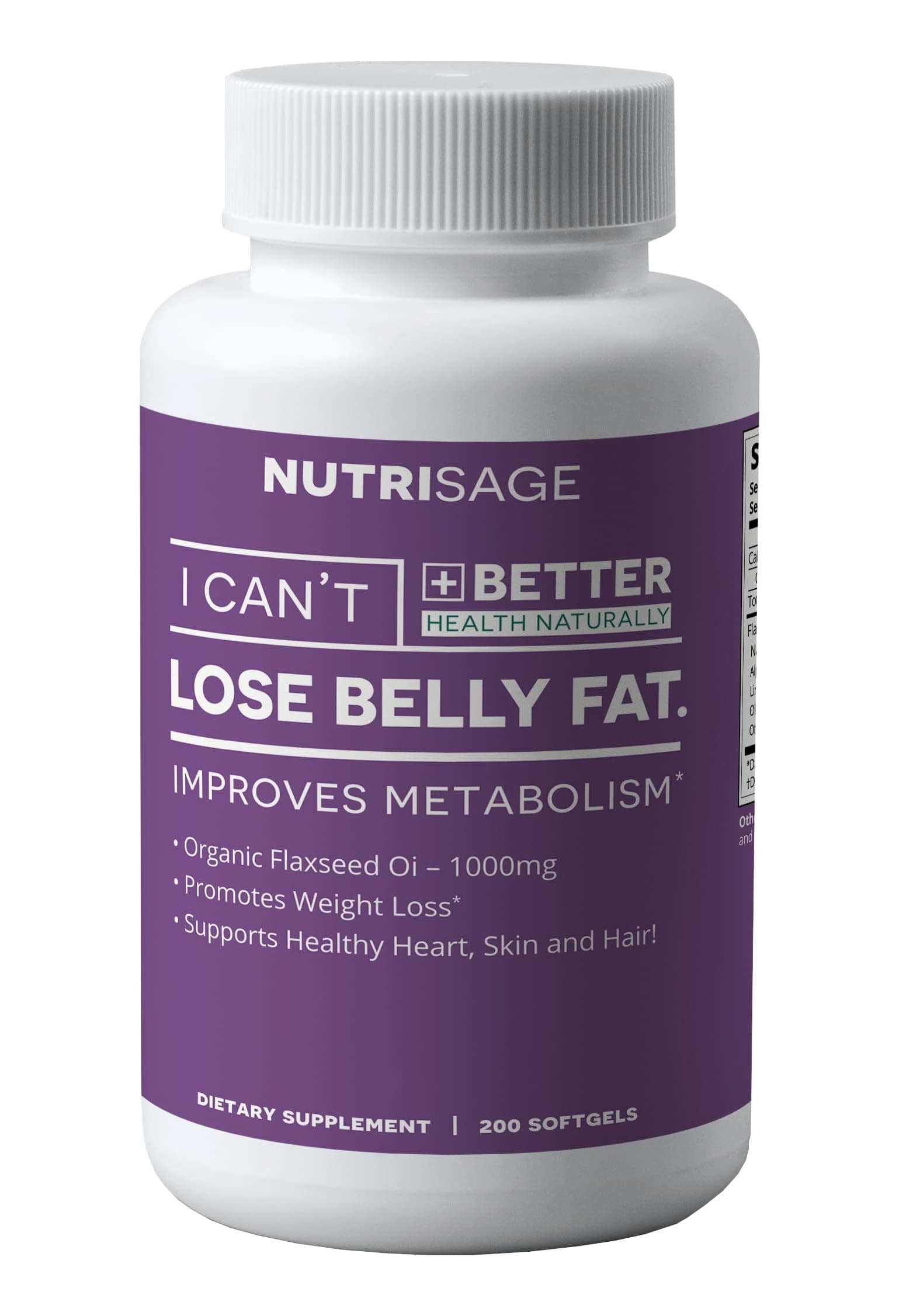 Organic Flaxseed Oil Softgels - Flaxseed Oil Capsules 1000mg. Flax Seed Oil. Excellent Source of Omega 3 6 9 for Healthy Heart, Skin and Hair