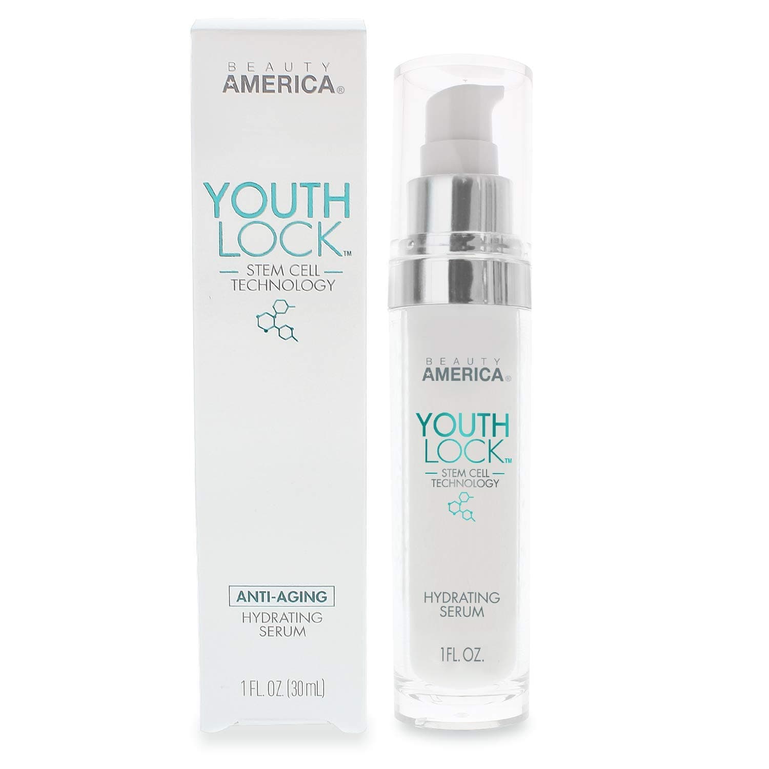 Youth Lock, Advanced Anti-Aging Stem Cell Hydrating Serum, 1 fl oz, Off-white