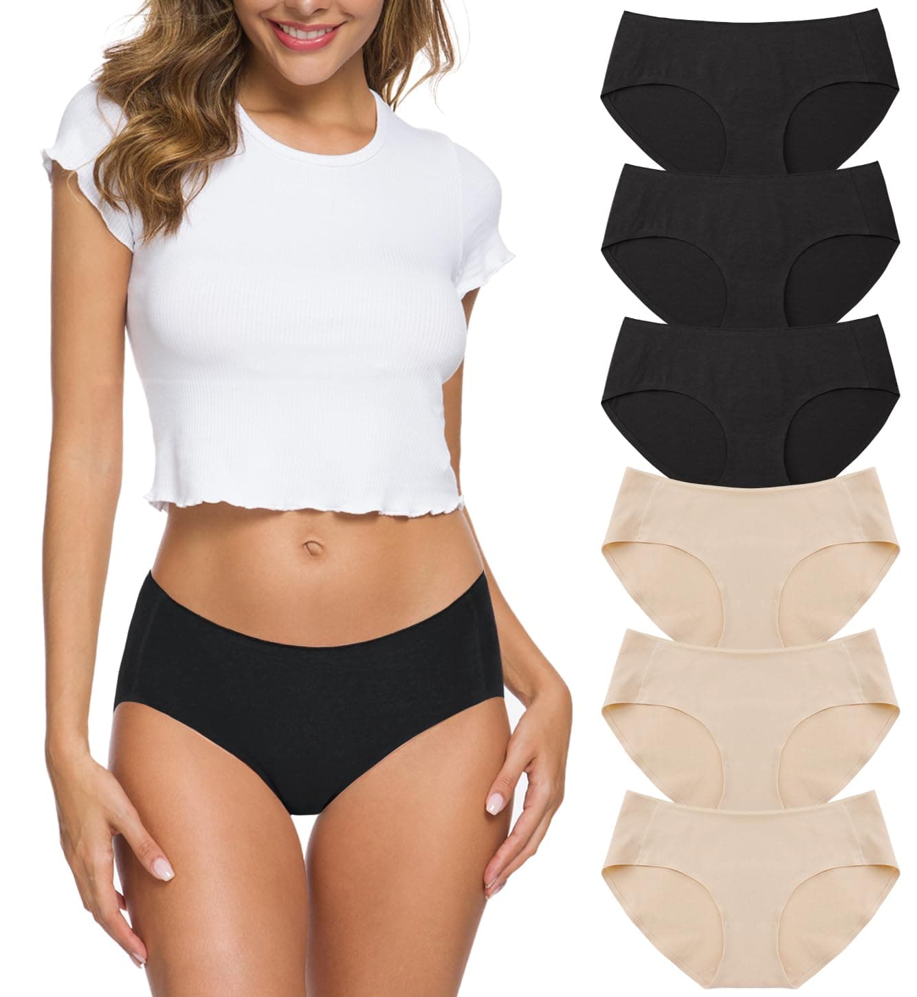 Cotton Bikini Women's Breathable Panties Seamless Comfort Underwear