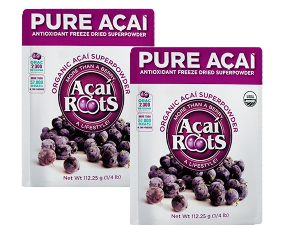 Pure All ACAI USDA Organic Super Powder 100% Vegan Sugar Gluten and Dairy Free (0.5 lbs (227 g))