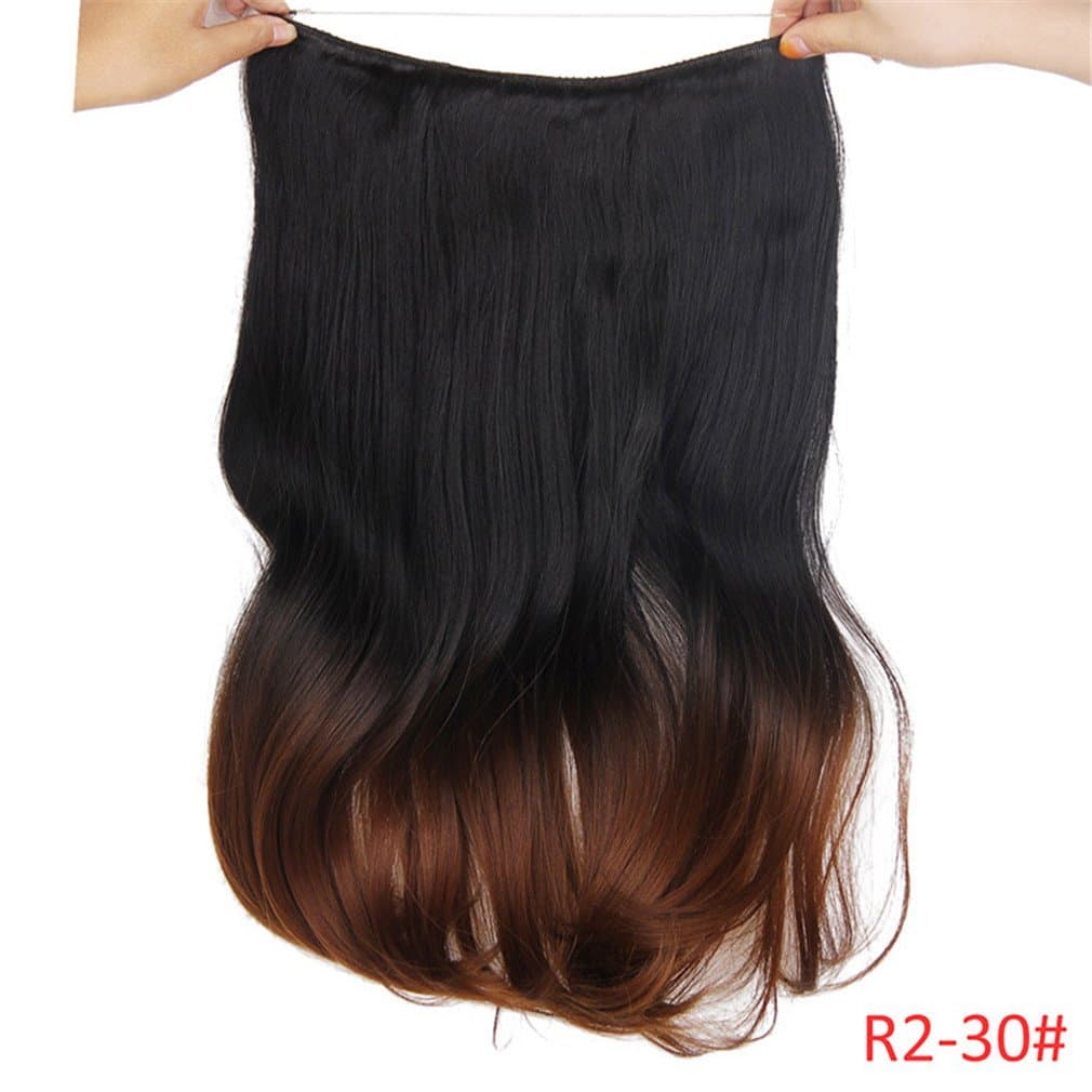 Long Synthetic Hair Heat Resistant Hairpiece Fish Line Straight Hair Extensions Secret Invisible Hairpieces #530 20inches