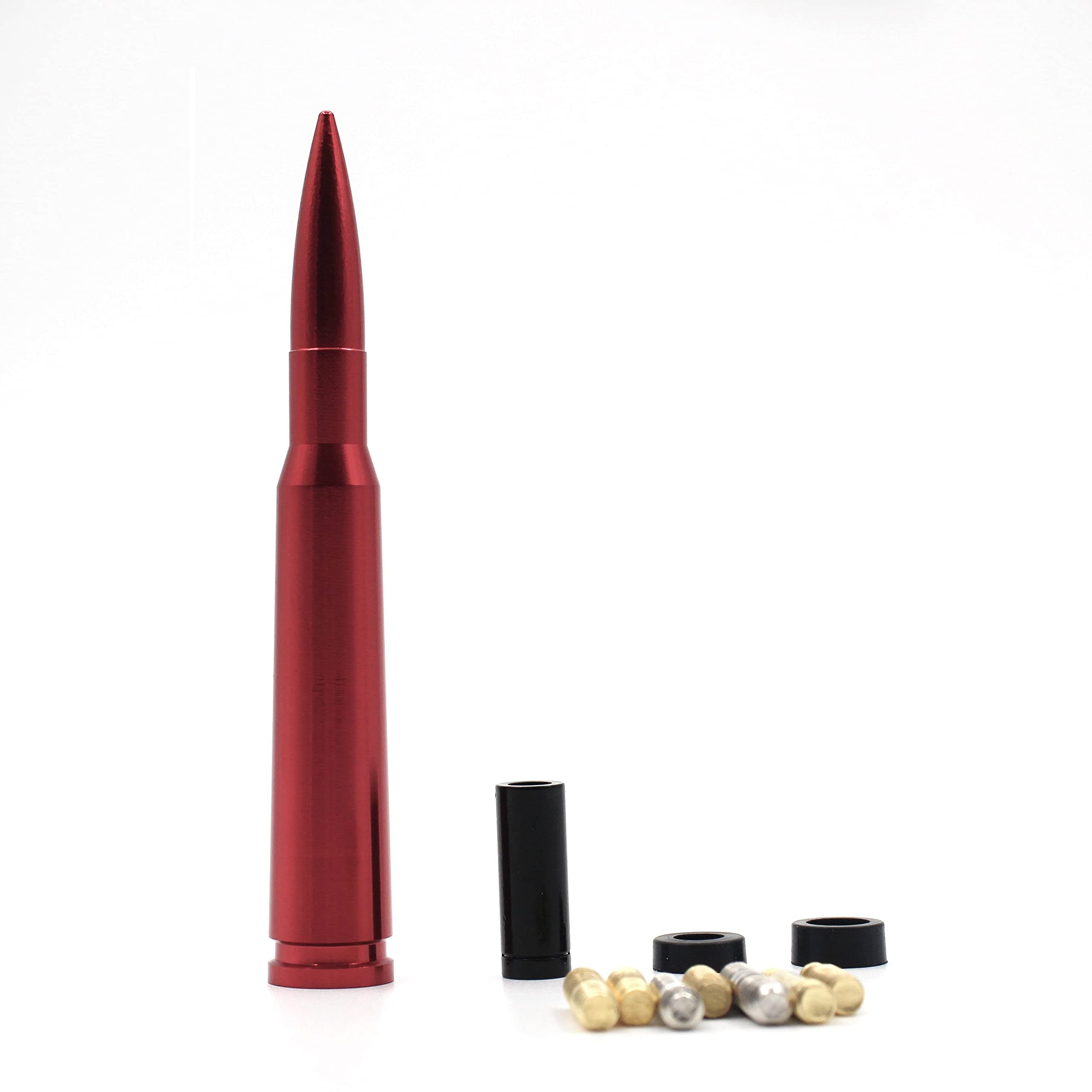 5.5 inch Bullet Car Truck Antenna Mast Vehicle Short Radio Antenna Replacement Pickup Trucks (Red)