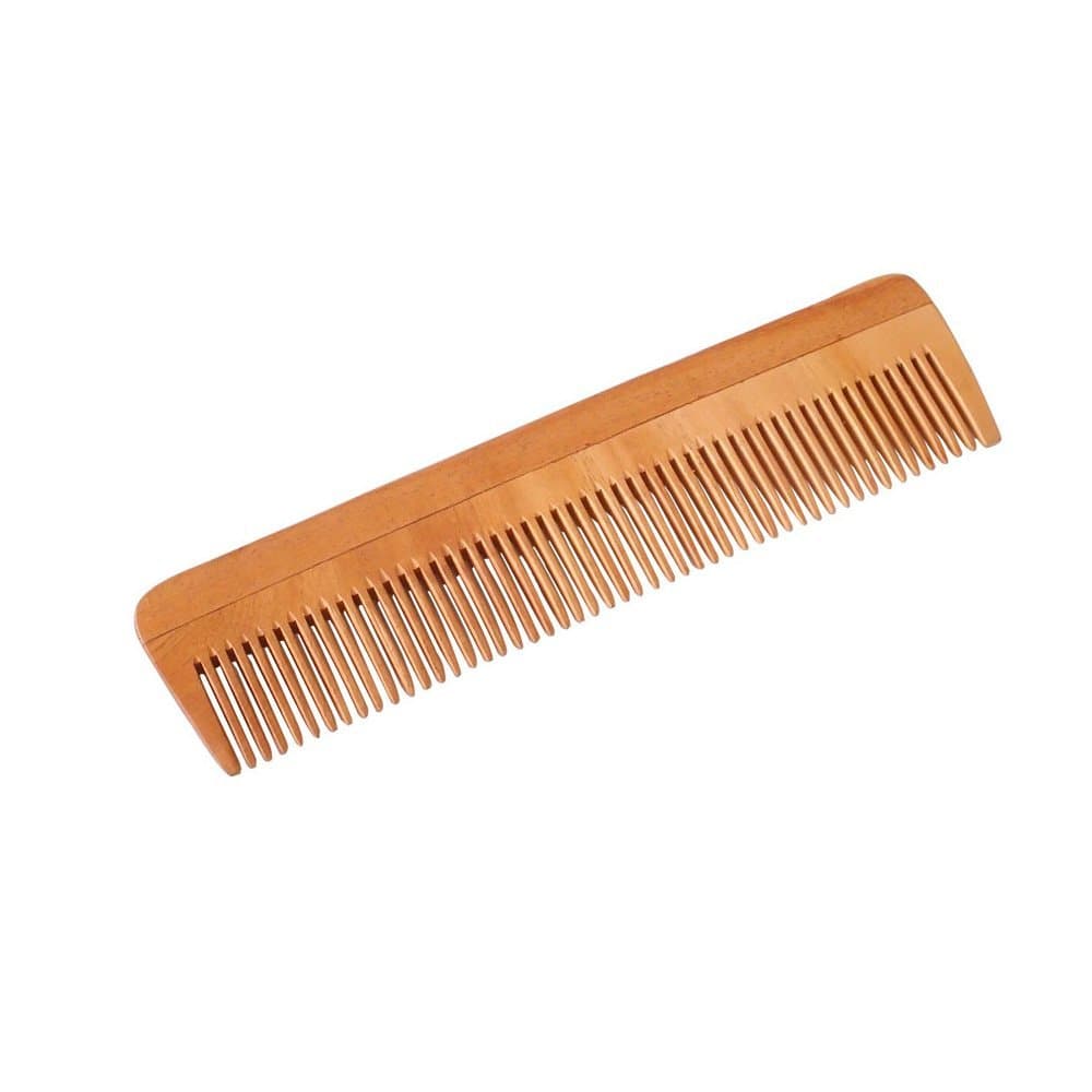 Naturals 100% Pure & Natural Neem Wood Comb | Promotes Hair Growth, Reduces Hair Fall & Control Dandruff, (Fine Toothed)