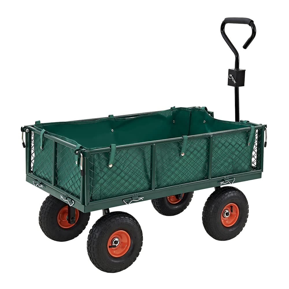 UKHOMEGARDEN Heavy Duty Trolley, Outdoor Gardening Trolley Trailer Cart - 300kg Max Capacity