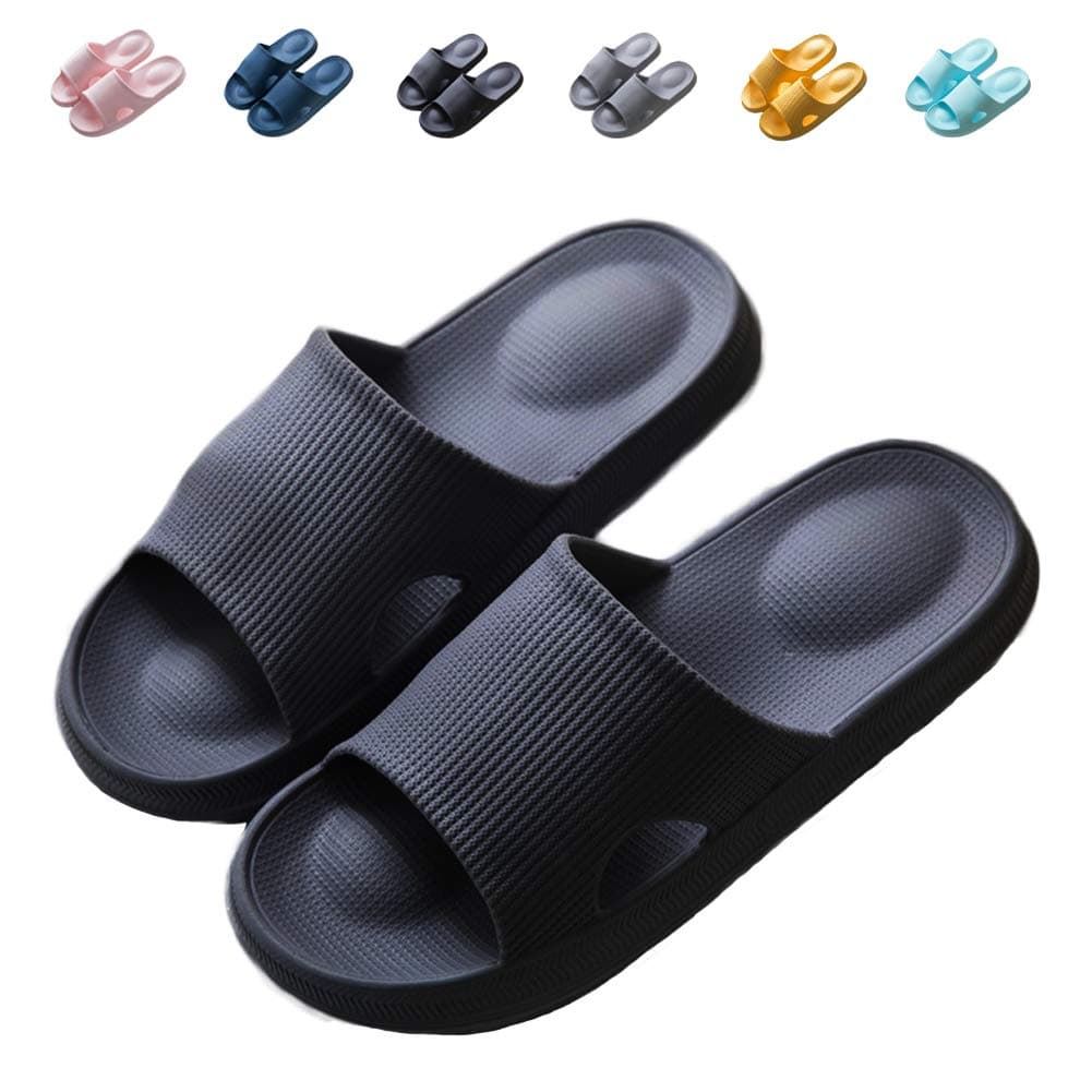 Pillow Slides for Women Shower Slippers Bathroom Sandals | Quick Drying | Comfy Shower Shoes Women Mens Shower Shoes Slide Sandals for Indoor & Outdoor