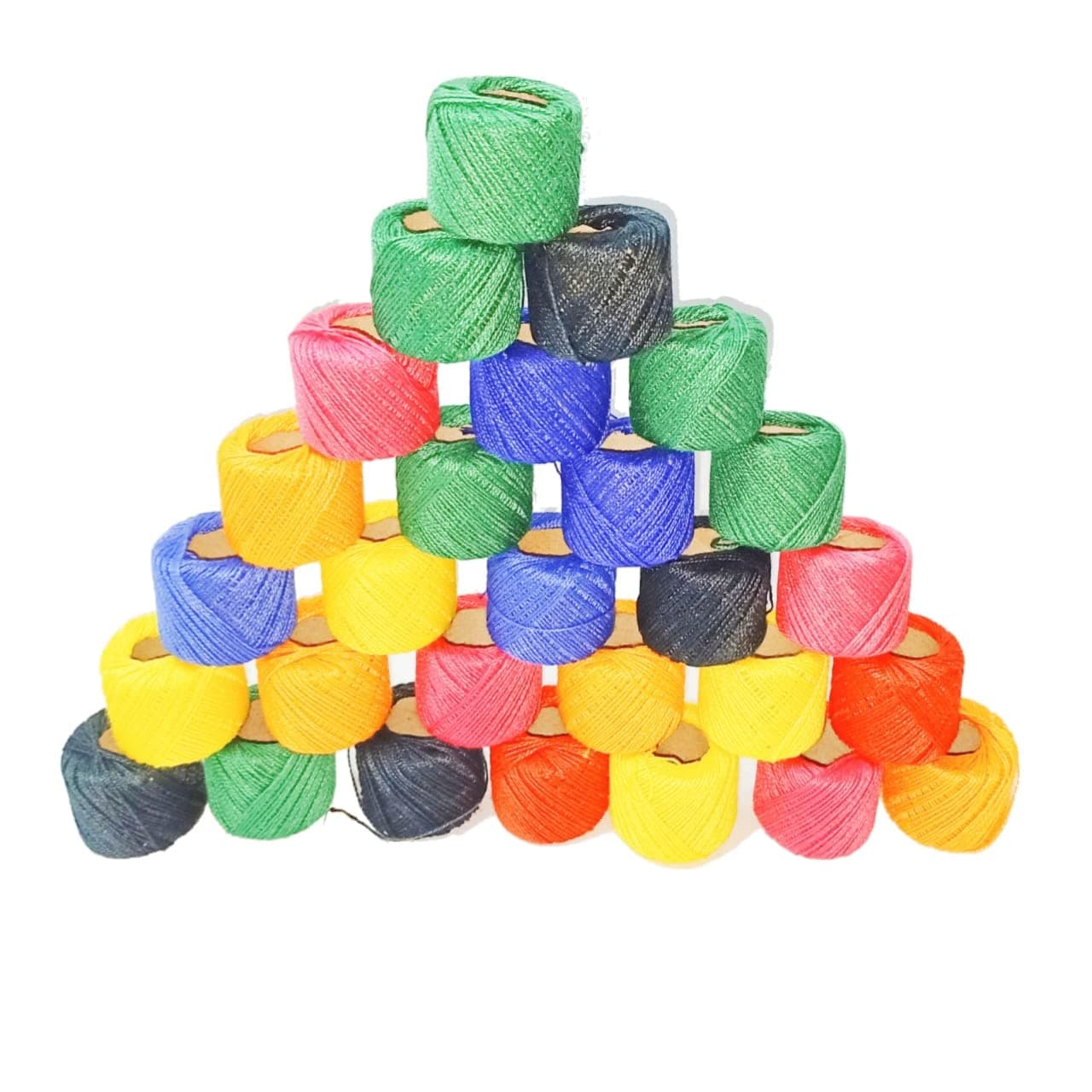 IMTION (20 Pcs Crochet Cotton Thread Set) Ball Yarn for Knitting and Craft Making.Work Multi Color Rajai Thread/dhaga