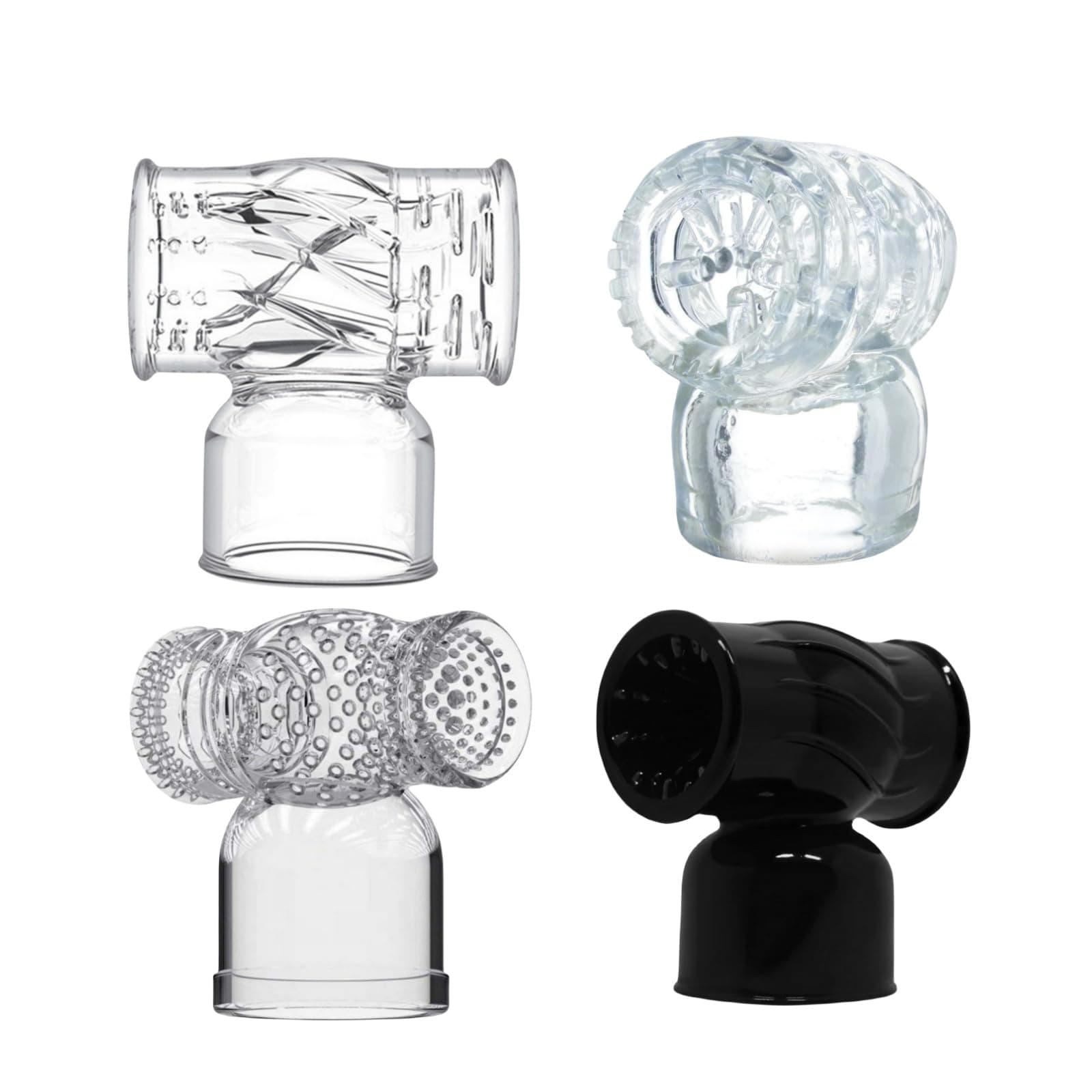 4Pcs Handheld Electric Magic Massage Wand Attachments Accessories Toys Silicone Soft Material Fit for Hitachi Mini Wand HV270-280