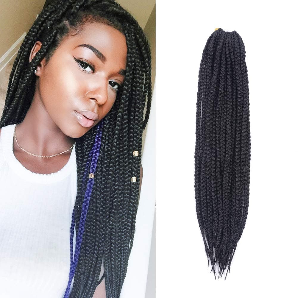 Crochet Box Braids Hair 7Pcs/lot 14 inch Crochet Braids Hair Hot Water Setting Fiber Box Braid Synthetic Braiding Crochet Braid Hair Extensions