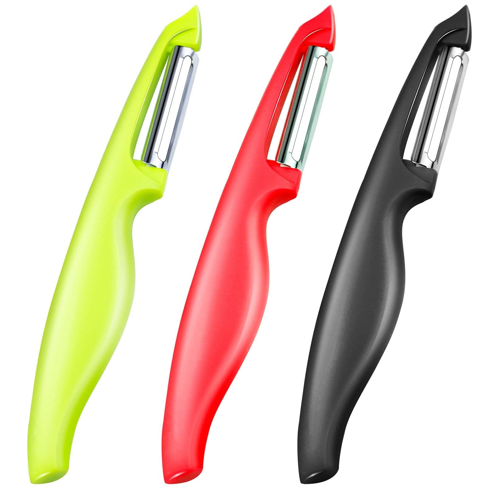 Peeler Potato Peelers Swivel Fruit Vegetable Peeler for Kitchen Good Grip Stainless Steel Apple Peeler with Non-Slip Handle for Fruits Vegetables Set of 3