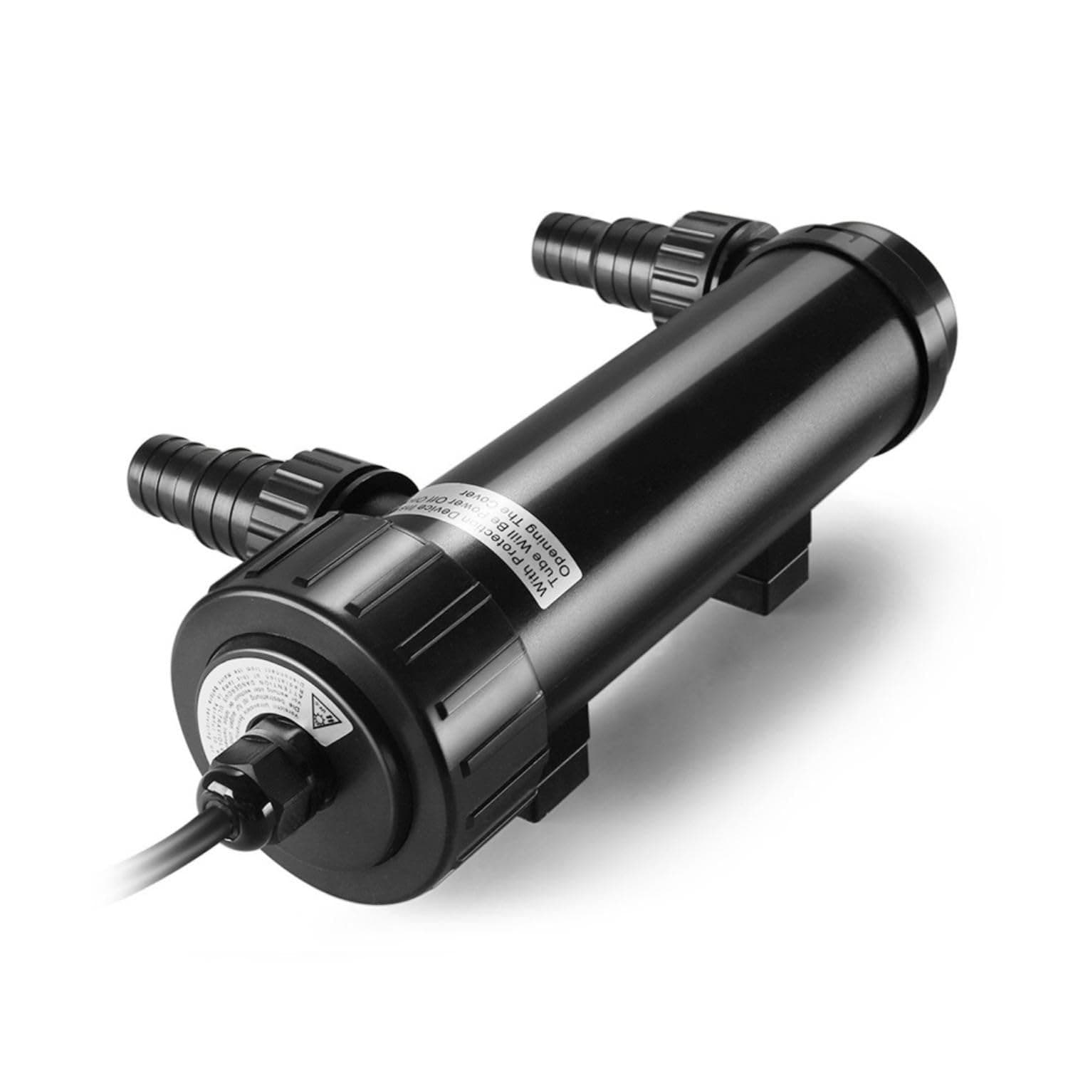 Flexzion Pond UV Lights for Outdoor Ponds - 9W Small Light, 2113-Gal Capacity, 1500L/H UV Pond Clarifier for Outdoor Ponds, Clears Water in Days (CUV-109A)