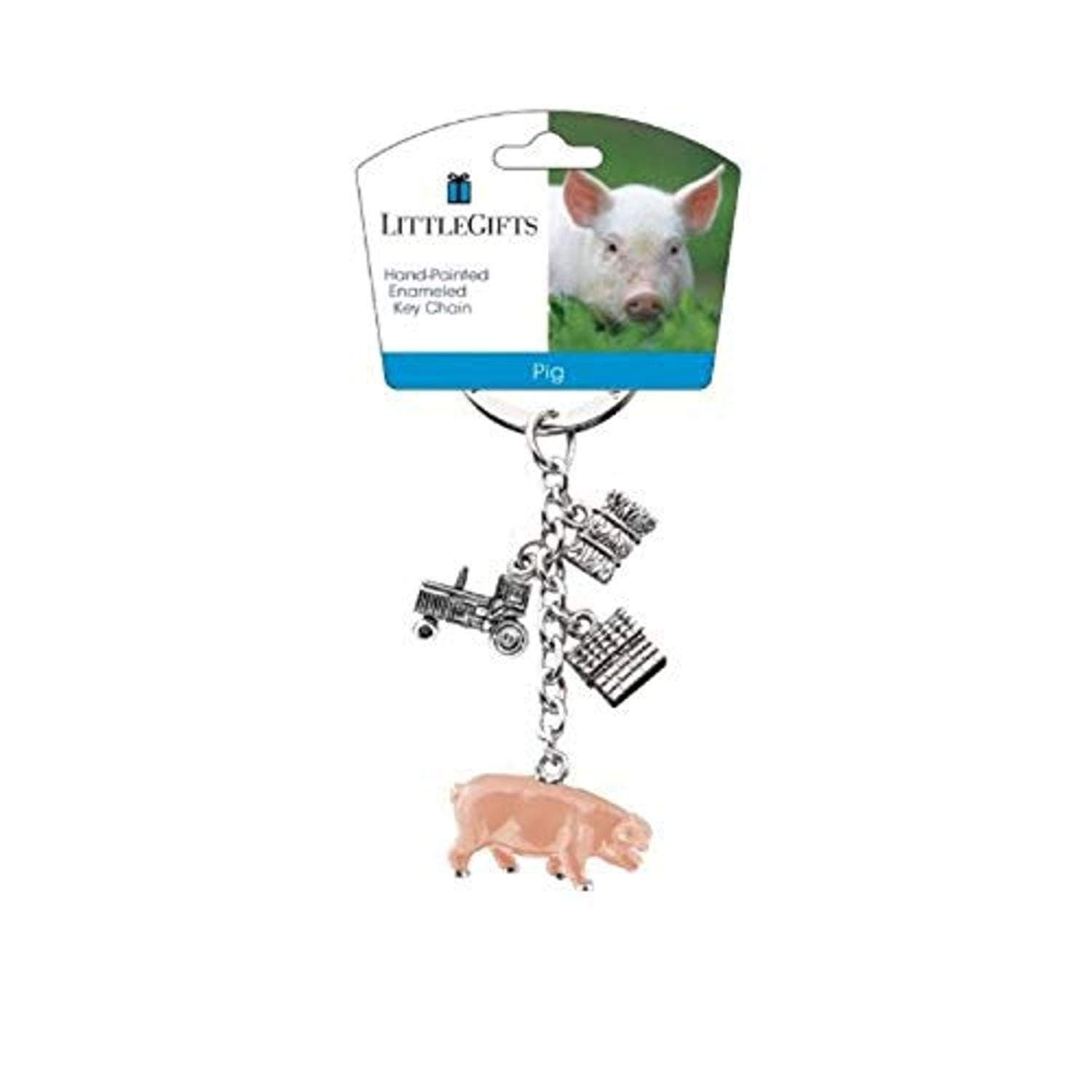 Little Gifts Key Chain, Pig Farm Animal