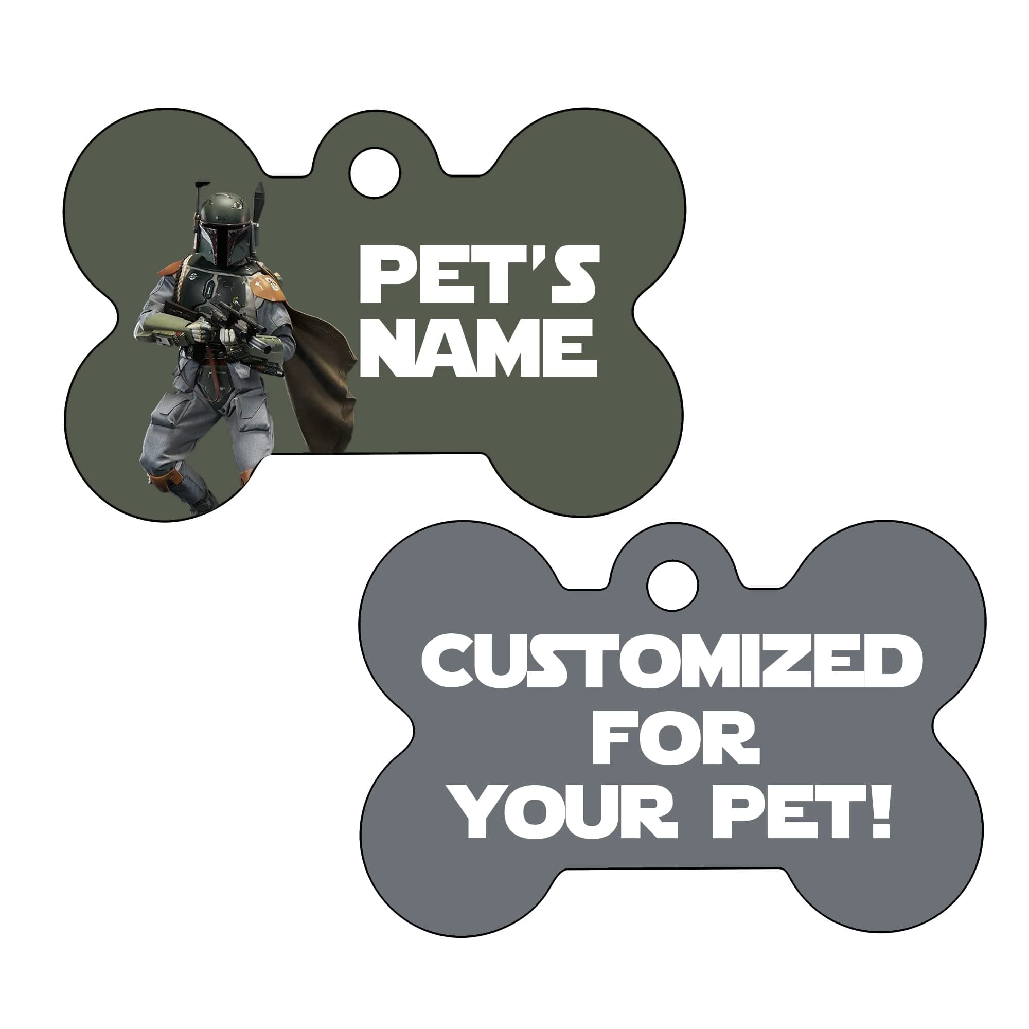 Boba Fett 2-Sided Pet Id Dog Tag Personalized for Your Pet
