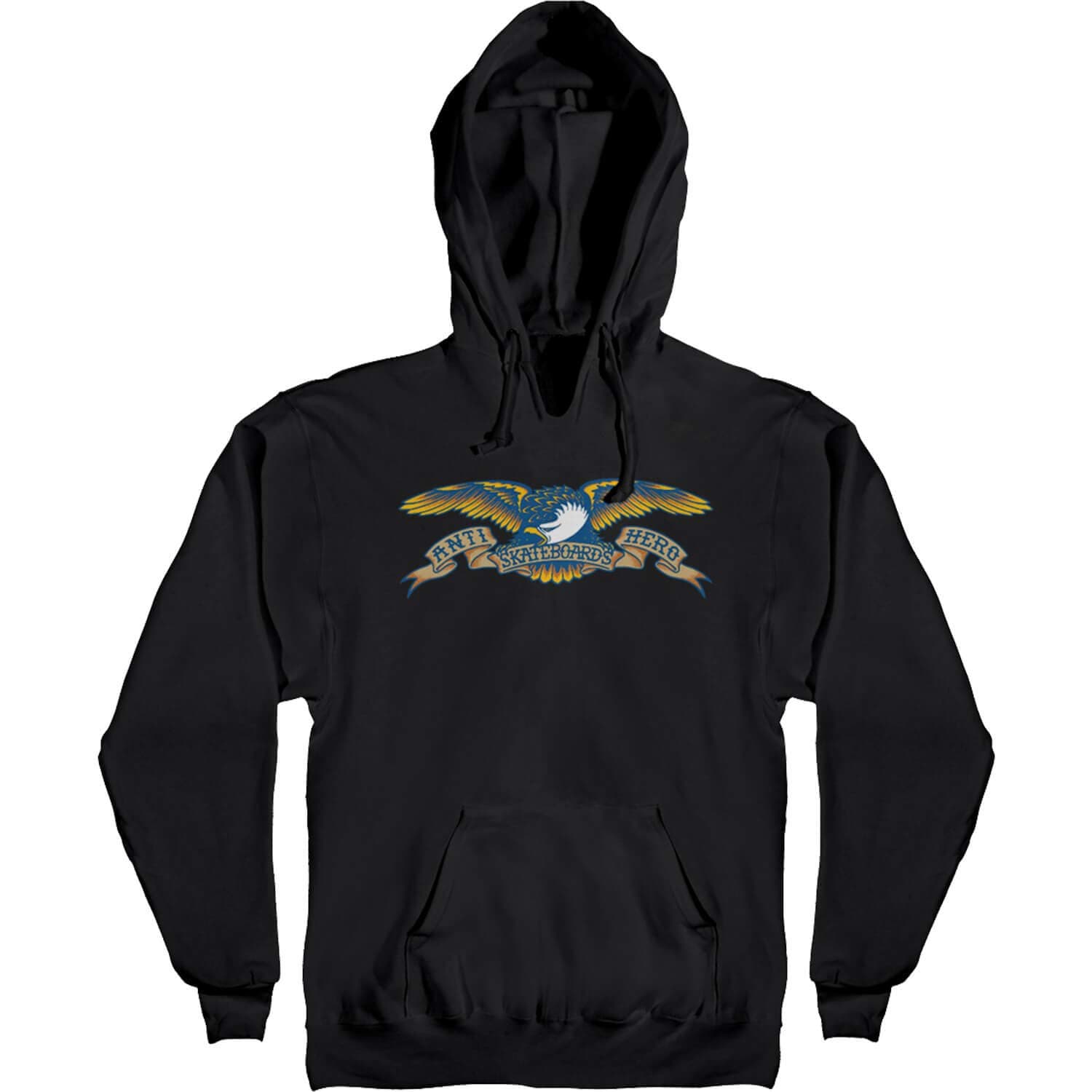 Anti Hero Skateboards Eagle Black Men's Hooded Sweatshirt - Small