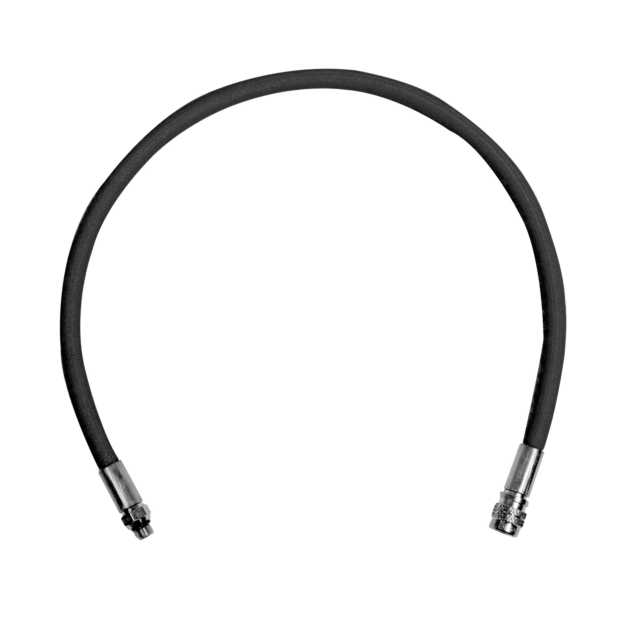 Scuba Choice 27" Black LP Low Pressure Braided Hose for Standard BCD, Durable TPE Core, Polyester Outer, 1,000 PSI Working Pressure, 4,000 Burst Strength, Lightweight and Flexible Diving Safety