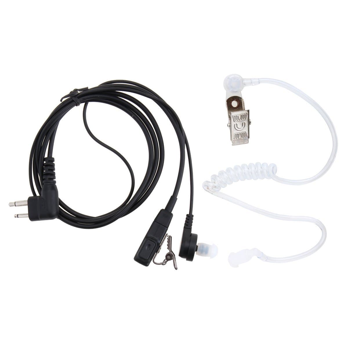 Black Security Guard 2 Pin Air Tube SIA Covert Security Earpiece Headset PTT for Motorola Radio PTT CP040 GP300