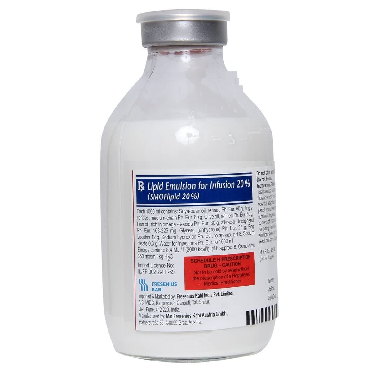 Smof Lipid 20% - Bottle of 250ml Infusion