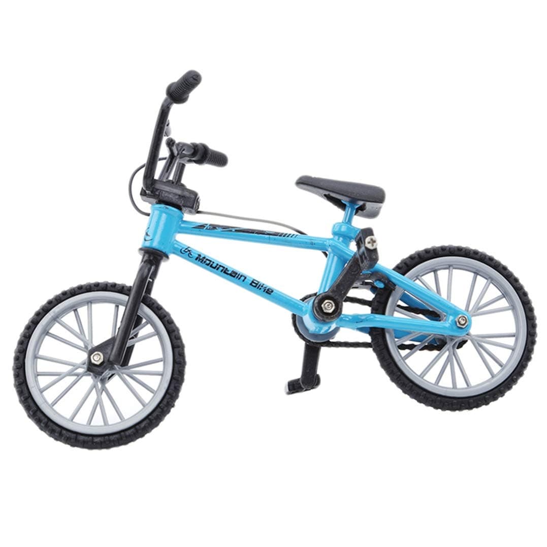 Underleaf Mini Alloy Finger Bikes Functional Finger Mountain Bike BMX Fixed Bicycle Novelty Toys Game for Kids Boys Girls,Blue