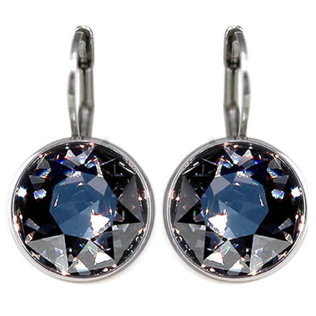 CP Bella Black Diamond Rhodium-Plated Earrings Made with Swarovski® Crystals