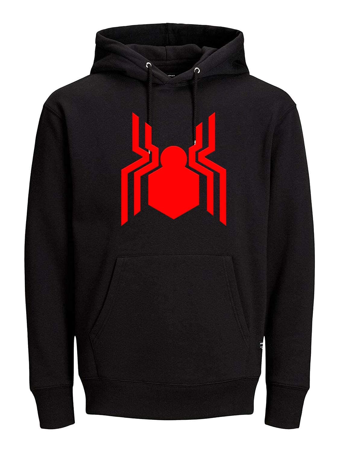 Adam White Spider Hoodie & Cotton Blend Regular Fit Sweatshirt for Men & Women Black (X_Large)
