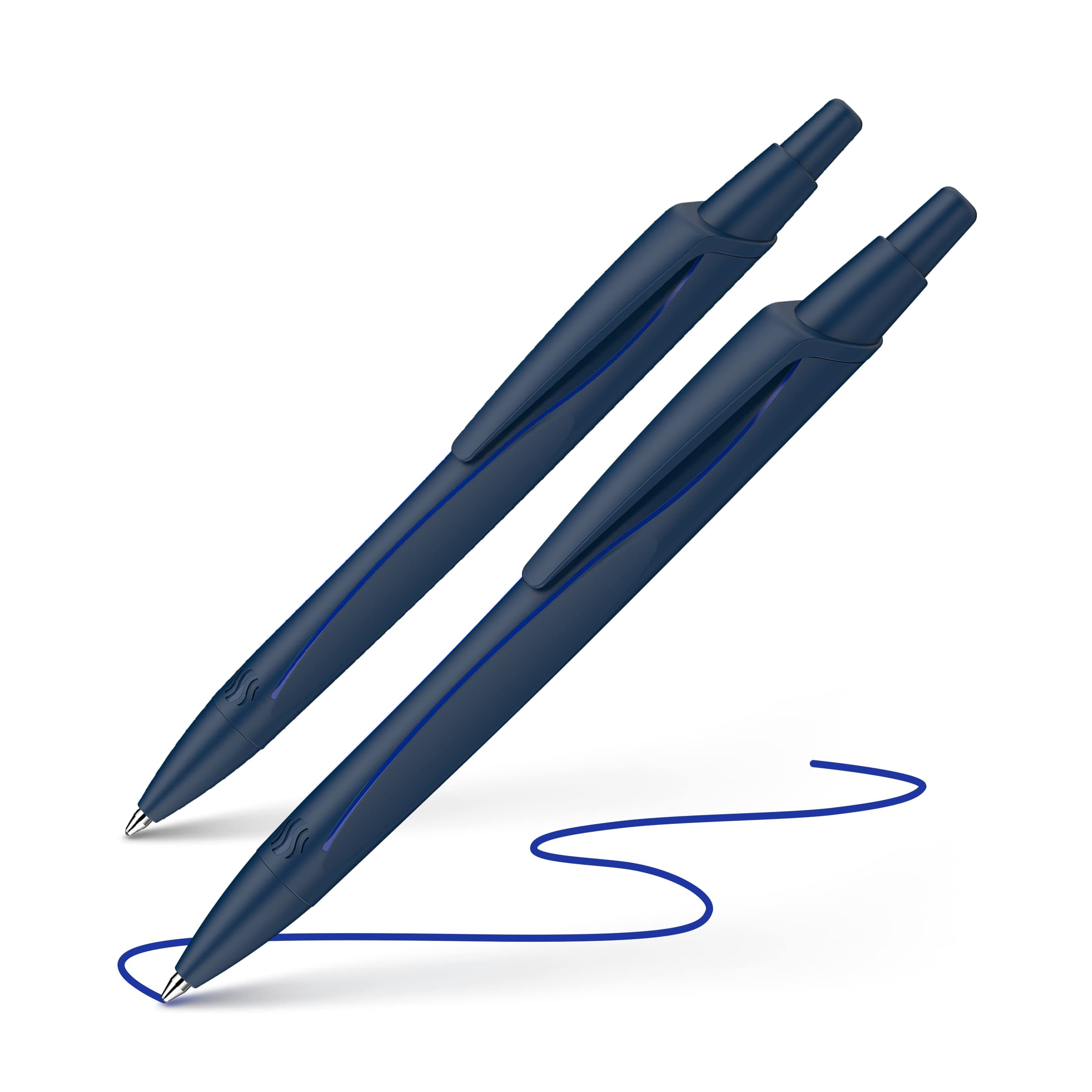 Schneider Reco Recycled Plastic Ballpoint Pen Blue Ink - Pack of 2