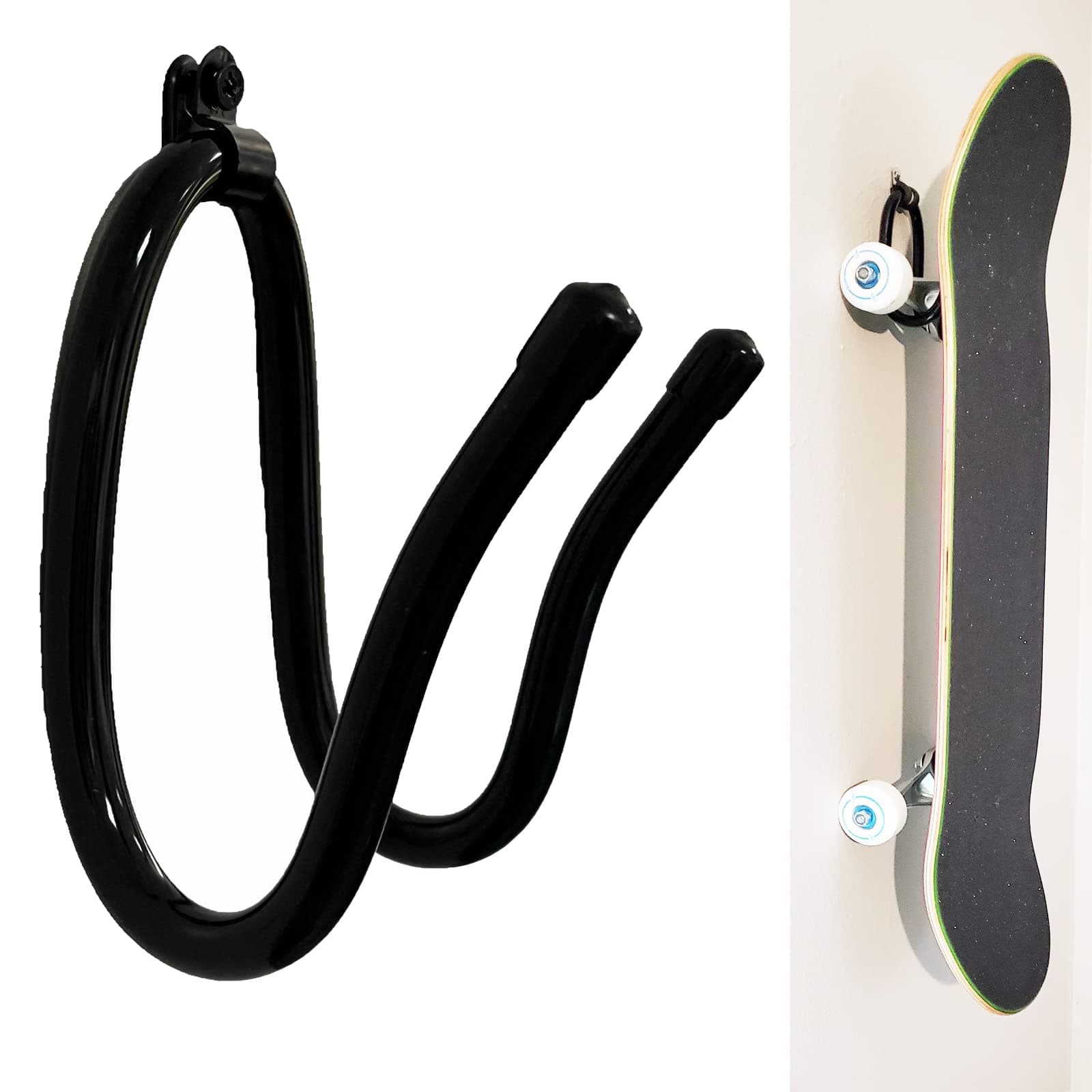 Pmsanzay Skateboard Wall Mount Skateboard Hooks Hanger Skateboard Storage Display Rack with Hardware, Wall Bracket Storage Stand Organizer for Skateboards, Guitar, Headphones, Headset