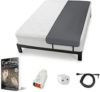 Grounding Sleep Mat Kit, Like a grounding Sheet for earthing, Improve Sleep with Clint Ober's EARTHING Products, fits Twin, Twin XL, Full, Queen, King, Cal King, and Split King, Polyurethane Foam